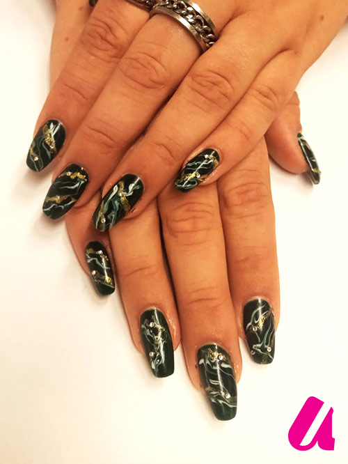 Nail art design groen